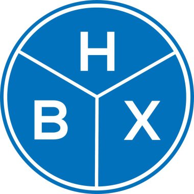 Beyaz arka planda HBX harfli logo tasarımı. HBX yaratıcı harflerin baş harfleri logo kavramı. HBX harf tasarımı.