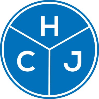 Beyaz arka planda HCJ harf logosu tasarımı. HCJ yaratıcı harflerin baş harfleri logo kavramı. HCJ harf tasarımı.