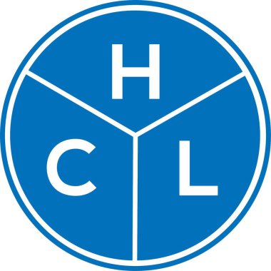 Beyaz arkaplanda HCL harf logosu tasarımı. HCL yaratıcı harflerin baş harfleri logo kavramı. HCL harf tasarımı.
