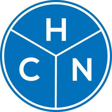 Beyaz arka planda HCN harf logosu tasarımı. HCN yaratıcı harflerin baş harfleri logo kavramı. HCN harf tasarımı.