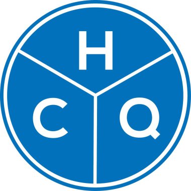 Beyaz arka planda HCQ harf logosu tasarımı. Karargah yaratıcı harflerin baş harfleri logo konsepti. Karargah harf tasarımı.