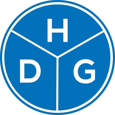 Beyaz arka planda HDG harf logosu tasarımı. HDG yaratıcı harflerin baş harfleri logo kavramı. HDG harf tasarımı.