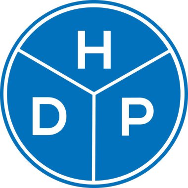 Beyaz arka planda HDP mektup logosu tasarımı. HDP yaratıcı harflerin baş harfleri logo kavramı. HDP mektup tasarımı.