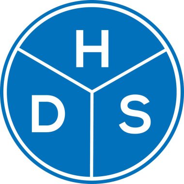 Beyaz arka planda HDS harf logosu tasarımı. HDS yaratıcı harflerin baş harfleri logo konsepti. HDS harf tasarımı.