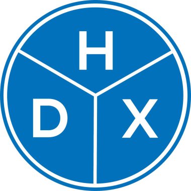 Beyaz arkaplanda HDX harf logosu tasarımı. HDX yaratıcı harflerin baş harfleri logo kavramı. HDX harf tasarımı.
