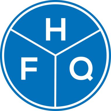 Beyaz arka planda HFQ harf logosu tasarımı. HFQ yaratıcı harflerin baş harfleri logo konsepti. HFQ harf tasarımı.