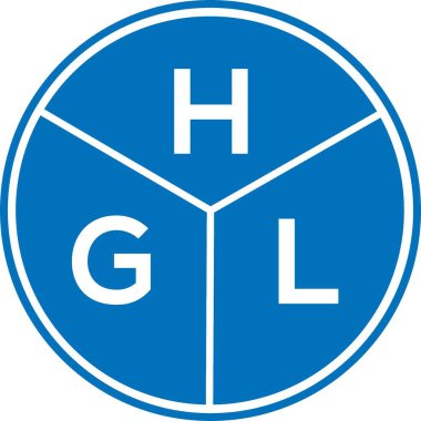 Beyaz arkaplanda HGL harf logosu tasarımı. HGL yaratıcı harflerin baş harfleri logo kavramı. HGL harf tasarımı.