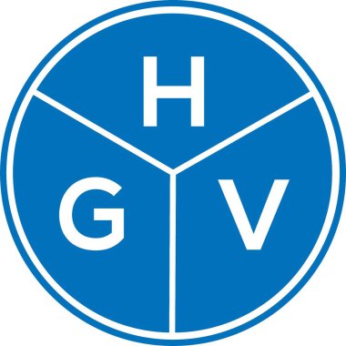 Beyaz arka planda HGV harf logosu tasarımı. HGV yaratıcı harflerin baş harfleri logo kavramı. HGV harf tasarımı.