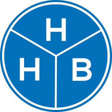 Beyaz arka planda HHB harf logosu tasarımı. HHB yaratıcı harflerin baş harfleri logo kavramı. HHB harf tasarımı.