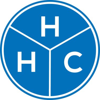 Beyaz arka planda HHC harf logosu tasarımı. HHC yaratıcı harflerin baş harfleri logo kavramı. HHC harf tasarımı.