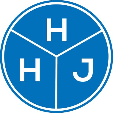 Beyaz arka planda HHJ harf logosu tasarımı. HHJ yaratıcı harflerin baş harfleri logo kavramı. HHJ harf tasarımı.