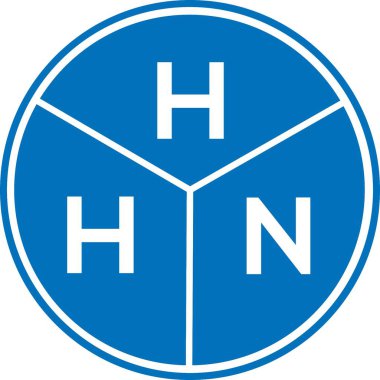 Beyaz arka planda HHN harf logosu tasarımı. HHN yaratıcı harflerin baş harfleri logo kavramı. HHN harf tasarımı.