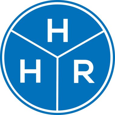 Beyaz arka planda HHR harf logosu tasarımı. HHR yaratıcı harflerin baş harfleri logo kavramı. HHR harf tasarımı.