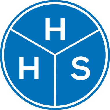 Beyaz arka planda HHS harf logosu tasarımı. HHS yaratıcı harflerin baş harfleri logo kavramı. HHS harf tasarımı.