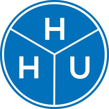 Beyaz arka planda HHU harf logosu tasarımı. HHU yaratıcı harflerin baş harfleri logo kavramı. HHU harf tasarımı.