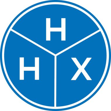 Beyaz arka planda HHX harfli logo tasarımı. HHX yaratıcı harflerin baş harfleri logo kavramı. HHX harf tasarımı.