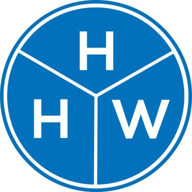 Beyaz arka planda HHW harf logosu tasarımı. HHW yaratıcı harflerin baş harfleri logo kavramı. HHW harf tasarımı.