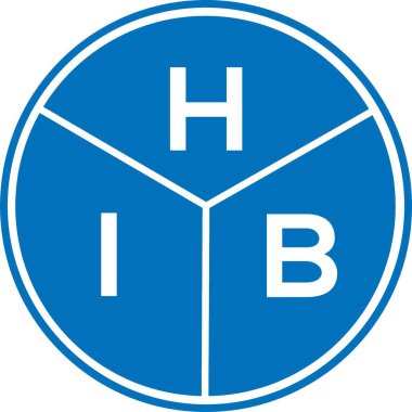 Beyaz arka planda HIB harfli logo tasarımı. HIB yaratıcı harflerin baş harfleri logo kavramı. HIB harf tasarımı.