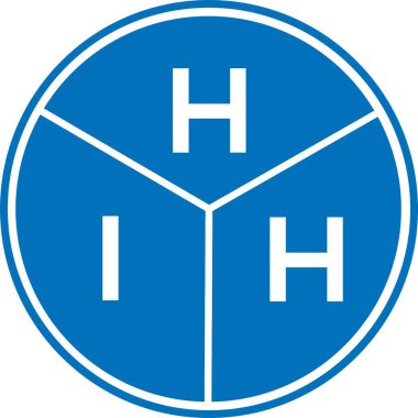 Beyaz arka planda HIH harf logosu tasarımı. HIH yaratıcı harflerin baş harfleri logo kavramı. HIH harf tasarımı.