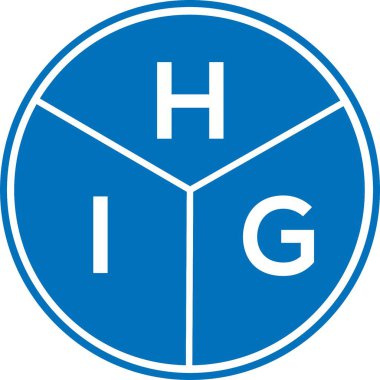 Beyaz arka planda HIG harf logosu tasarımı. HIG yaratıcı harflerin baş harfleri logo kavramı. HIG harf tasarımı.
