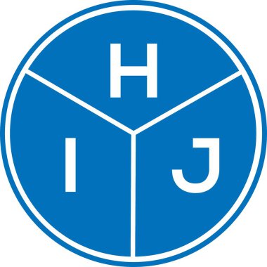 Beyaz arka planda HIJ harf logosu tasarımı. HIJ yaratıcı harflerin baş harfleri logo kavramı. HIJ harf tasarımı.