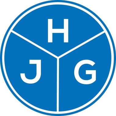 Beyaz arka planda HJG harf logosu tasarımı. HJG yaratıcı harflerin baş harfleri logo kavramı. HJG harf tasarımı.