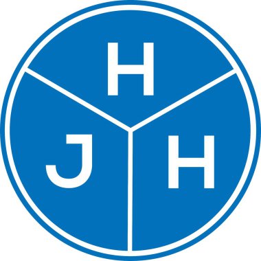 Beyaz arka planda HJH harf logosu tasarımı. HJH yaratıcı harflerin baş harfleri logo kavramı. HJH harf tasarımı.