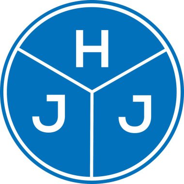 Beyaz arka planda HJJ harf logosu tasarımı. HJJ yaratıcı harflerin baş harfleri logo kavramı. HJJ harf tasarımı.