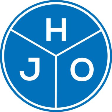 Beyaz arka planda HJO harf logosu tasarımı. HJO yaratıcı harflerin baş harfleri logo kavramı. HJO harf tasarımı.