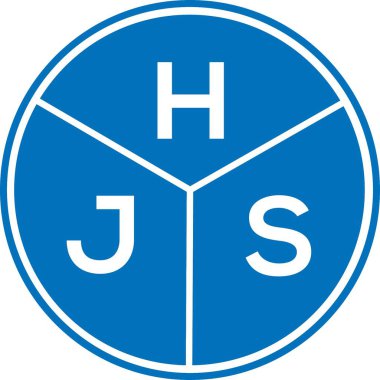 Beyaz arka planda HJS harf logosu tasarımı. HJS yaratıcı harf logosu konsepti. HJS harf tasarımı.