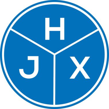 Beyaz arka planda HJX harfli logo tasarımı. HJX yaratıcı harflerin baş harfleri logo kavramı. HJX harf tasarımı.