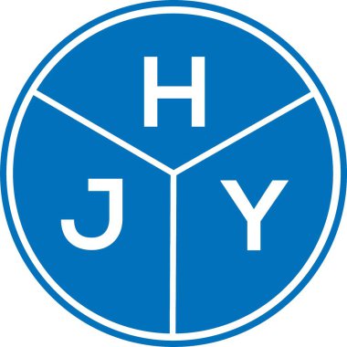 Beyaz arka planda HJY harf logosu tasarımı. HJY yaratıcı harflerin baş harfleri logo kavramı. HJY harf tasarımı.
