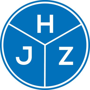 Beyaz arka planda HJZ harf logosu tasarımı. HJZ yaratıcı harflerin baş harfleri logo kavramı. HJZ harf tasarımı.