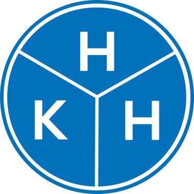 Beyaz arkaplanda HKH harf logosu tasarımı. HKH yaratıcı harflerin baş harfleri logo kavramı. HKH harf tasarımı.