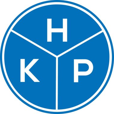 Beyaz arkaplanda HKP harf logosu tasarımı. HKP yaratıcı harflerin baş harfleri logo kavramı. HKP harf tasarımı.