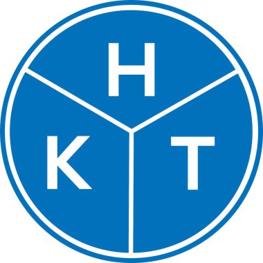 Beyaz arkaplanda HKT harf logosu tasarımı. HKT yaratıcı harflerin baş harfleri logo kavramı. HKT harf tasarımı.