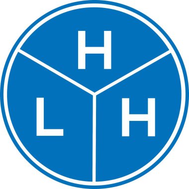 Beyaz arka planda HLH harf logosu tasarımı. HLH yaratıcı harflerin baş harfleri logo kavramı. HLH harf tasarımı.