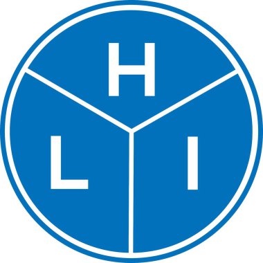 Beyaz arka planda HLI harf logosu tasarımı. HLI yaratıcı harflerin baş harfleri logo kavramı. HLI harf tasarımı.