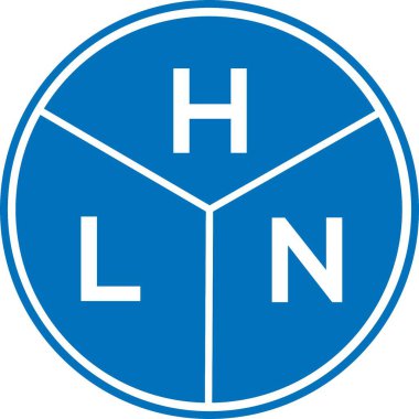 Beyaz arka planda HLN harf logosu tasarımı. HLN yaratıcı harflerin baş harfleri logo kavramı. HLN harf tasarımı.