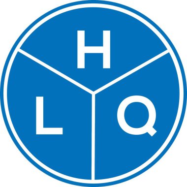 Beyaz arka planda HLQ harf logosu tasarımı. Karargah yaratıcı harflerin baş harfleri logo konsepti. HLQ harf tasarımı.