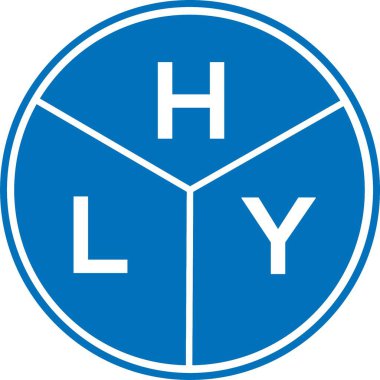 Beyaz arka planda HLY harfi logo tasarımı. HLY yaratıcı harfler logosu konsepti. HLY harf tasarımı.