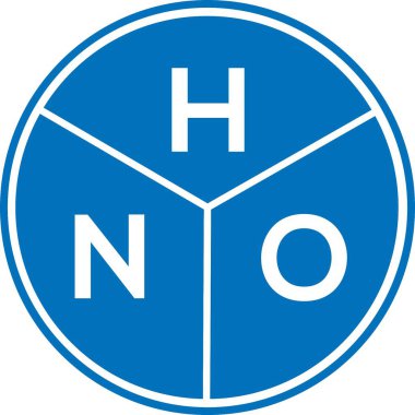 Beyaz arka planda HNO harf logosu tasarımı. HNO yaratıcı harflerin baş harfleri logo kavramı. HNO harf tasarımı.