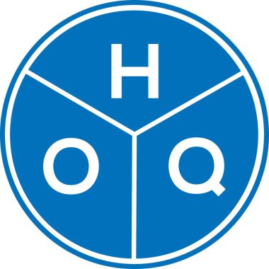 Beyaz arka planda HQ harf logosu tasarımı. HQ yaratıcı harflerin baş harfleri logo konsepti. HOQ harf tasarımı.