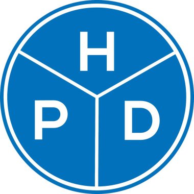 Beyaz arka planda HPD mektup logosu tasarımı. HPD yaratıcı harflerin baş harfleri logo konsepti. HPD mektup tasarımı.