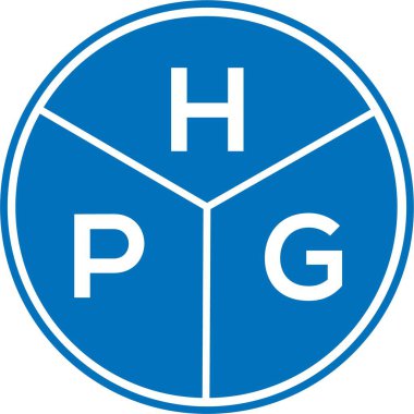 Beyaz arka planda HPG harf logosu tasarımı. HPG yaratıcı harflerin baş harfleri logo kavramı. HPG harf tasarımı.