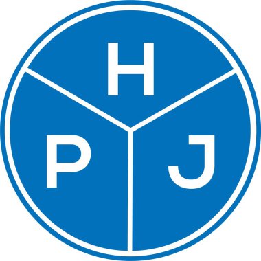 Beyaz arka planda HPJ harf logosu tasarımı. HPJ yaratıcı harflerin baş harfleri logo kavramı. HPJ harf tasarımı.