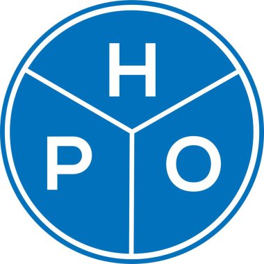 Beyaz arka planda HPO harf logosu tasarımı. HPO yaratıcı harflerin baş harfleri logo kavramı. HPO harf tasarımı.
