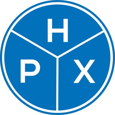 Beyaz arkaplanda HPX harf logosu tasarımı. HPX yaratıcı harflerin baş harfleri logo kavramı. HPX harf tasarımı.