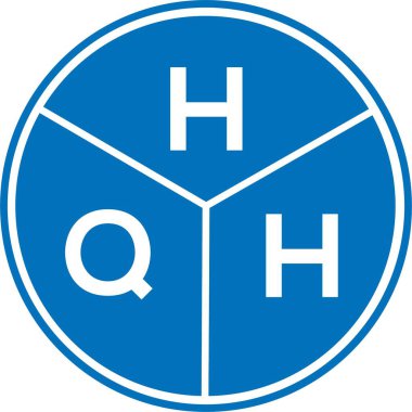 Beyaz arkaplanda HQH harf logosu tasarımı. HQH yaratıcı harflerin baş harfleri logo kavramı. HQH harf tasarımı.