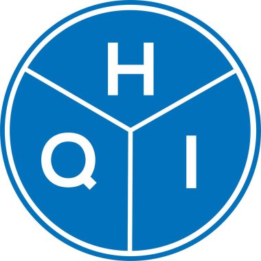 Beyaz arka planda HQI harf logosu tasarımı. HQI yaratıcı harflerin baş harfleri logo kavramı. HQI harf tasarımı.